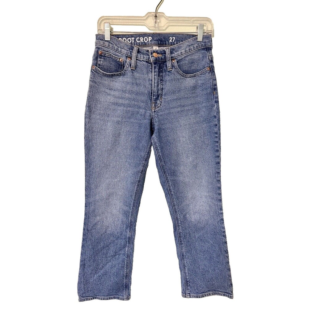 J Crew Jeans 27 Womens Crop Length Denim Boot Medium Wash Casual Blue Work